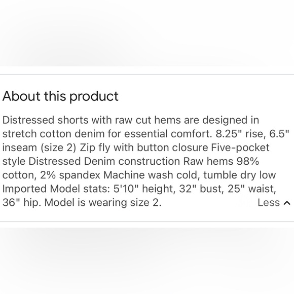 Kut from the kloth cuffed boyfriend shorts size 10 - Picture 2 of 9